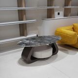  Bàn Trà Oval Mặt Đá Tinh Thể Curve AK2060 