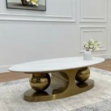  Bàn Trà Oval Mặt Đá ADBTC3 