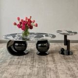  Bàn Trà Oval Mặt Đá Cao Cấp VSBT102 