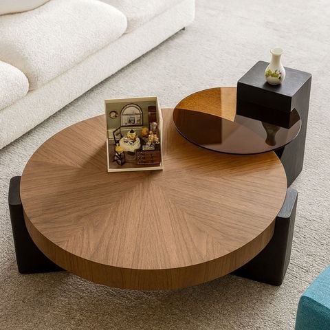 Bàn trà mặt gỗ cao cấp Laviehome