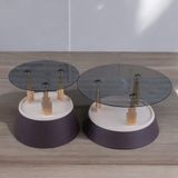  Bàn Trà Đôi Mặt Kính VSB712 