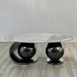  Bàn Trà Oval Mặt Đá Cao Cấp VSBT102 