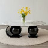  Bàn Trà Oval Mặt Đá Cao Cấp VSBT102 