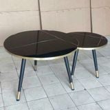  Bàn Trà Đôi Mặt Mica Vân Đá VSC5 