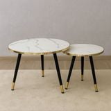  Bàn Trà Đôi Mặt Mica Vân Đá VSC5 