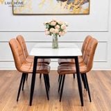  Bộ Bàn Ăn Mặt Đá 4 Ghế Cosima + Ghế Camila DPA52 
