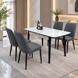  Bộ Bàn Ăn Mặt Đá Thông Minh 4 Ghế  HAK25 + Ghế Erica HAG35 
