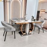 Bộ Bàn Ăn Mặt Đá 4 Ghế HAK96 + Ghế Vico HAG61 