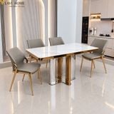  Bộ Bàn Ăn Mặt Đá 4 Ghế HAK99 + Ghế Zoy HAG71 