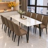  Bộ Bàn Ăn Mặt Đá 8 Ghế Hebe + Ghế Erica 