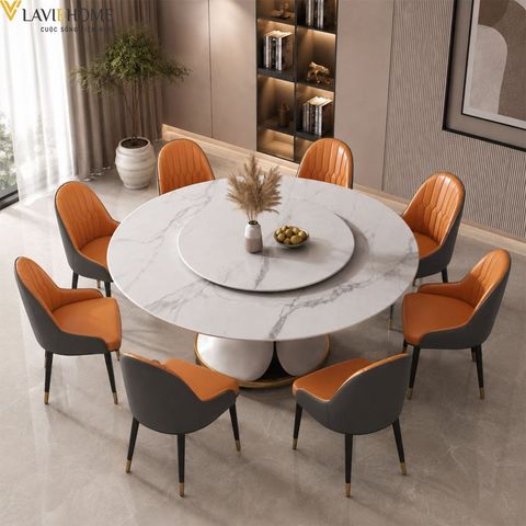  Bộ Bàn Ăn Mặt Đá 8 ghế DPBC07 + DPA28B 