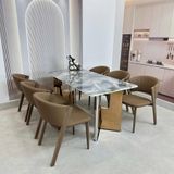  Bộ Bàn Ăn Mặt Đá HAK80 + Ghế Ăn Ariston HAG55 