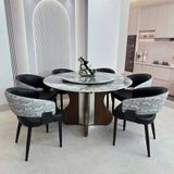 Bộ Bàn Ăn Tròn Mặt Đá HAK84 + Ghế Ăn Duke HAG54 