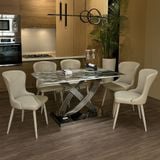  Bộ Bàn Ăn Mặt Đá HAK12 + Ghế Xavia HAG8 