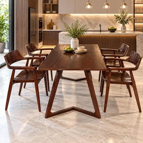  Bộ Bàn Ghế Ăn Gỗ HTBA4 + Ghế LHG06A 