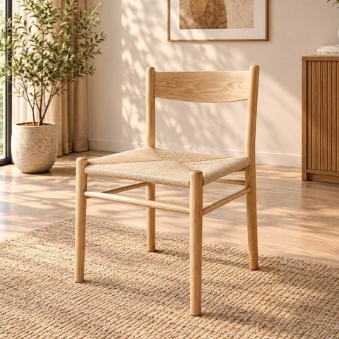  Ghế Ăn Gỗ Đan Dây HTG60 