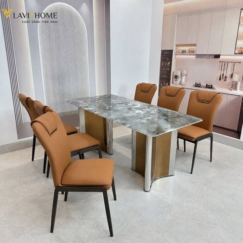 Bộ bàn ăn 6 ghế HAK22 kèm ghế Royal Lion HAG11