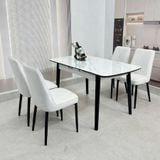  Bộ Bàn Ăn Mặt Đá Thông Minh HAK25 + Ghế Erica HAG35 