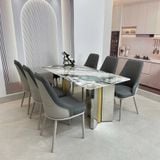  Bộ Bàn Ăn Mặt Đá HAK28 + Ghế Iris HAG51 