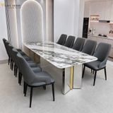  Bộ Bàn Ăn Mặt Đá 10 Ghế HAK28 + Ghế Avey HAG31 