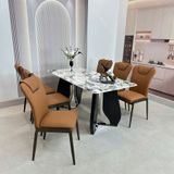  Bộ Bàn Ăn Mặt Đá Cao Cấp HAK29 + Ghế HAG11 