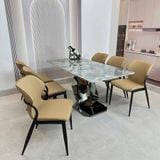  Bộ Bàn Ăn Mặt Đá Cao Cấp HAK79 + Ghế HAG33 