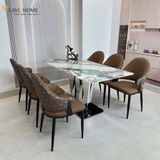 Bộ Bàn Ăn 6 Ghế HAK83 Kèm Ghế Gina HAG47 