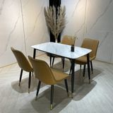 Bộ Bàn Ăn Mặt Đá Hebe và Ghế Loft Sọc 