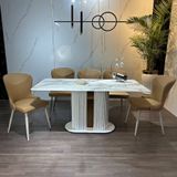  Bộ Bàn Ăn Mặt Đá Cao Cấp HAK37 + Ghế Ăn Xavia HAG8 