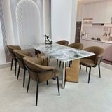  Bộ Bàn Ăn Mặt Đá HAK80 + Ghế Diva HAG58 