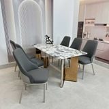  Bộ Bàn Ăn Mặt Đá HAK80 + Ghế Ăn Iris HAG51 