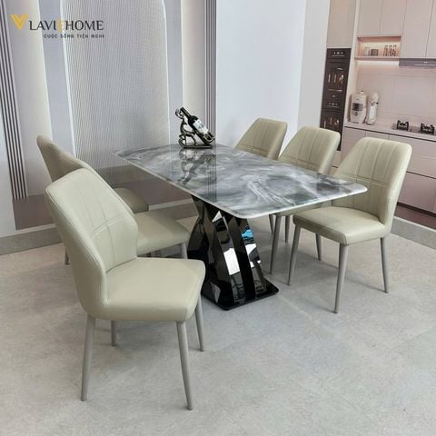 Bộ bàn ăn 6 ghế HAK21 kèm ghế Veryti HAG50