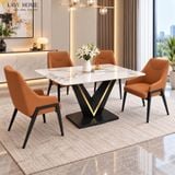  Bộ Bàn Ăn Mặt Đá 4 Ghế ACC005 + Ghế Lucas HAG14 