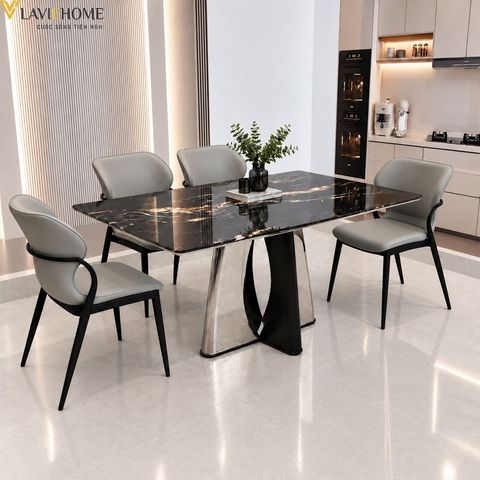  Bộ Bàn Ăn Mặt Đá 4 Ghế HAK90 + Ghế Mutali HAG33 
