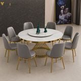  Bộ Bàn Ăn Mặt Đá 8 Ghế Medusa + Ghế Aurora 