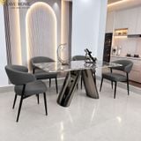  Bộ Bàn Ăn Mặt Đá 4 Ghế HAK100 + Ghế Pixo HAG64 