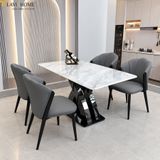  Bộ Bàn Ăn Mặt Đá  4 Ghế  HAK21 + Ghế Lapoli HAG12 