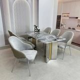  Bộ Bàn Ăn Mặt Đá HAK28 + Ghế Ăn Lucy HAG56 