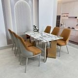  Bộ Bàn Ăn Mặt Đá HAK80 + Ghế Ăn Iris HAG51 