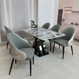  Bộ Bàn Ăn Mặt Đá HAK21 + Ghế Lisa HAG24 