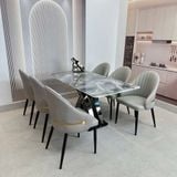  Bộ Bàn Ăn Mặt Đá HAK21 + Ghế Lisa HAG24 