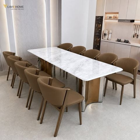  Bộ Bàn Ăn Mặt Đá 10 Ghế HAK22 + HAG55 