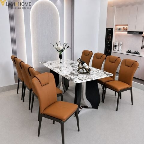  Bộ Bàn Ăn Mặt Đá 8 Ghế HAK29 + Ghế HAG11 