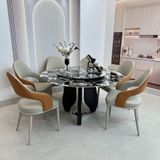  Bàn Ăn Tròn Xoay Mặt Đá Cao Cấp HAK77 