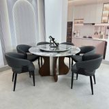  Bộ Bàn Ăn Tròn Mặt Đá HAK84 + Ghế Ăn Duke HAG54 