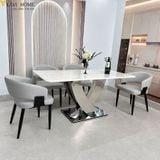  Bộ Bàn Ăn Mặt Đá 4 Ghế HAK91 + Ghế Duke HAG54 