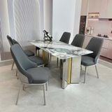  Bộ Bàn Ăn Mặt Đá HAK28 + Ghế Iris HAG51 