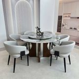  Bộ Bàn Ăn Tròn Mặt Đá HAK84 + Ghế Ăn Duke HAG54 