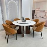  Bộ Bàn Ăn Tròn Mặt Đá HAK84 + Ghế Ăn VNC89 