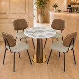  Bộ Bàn Cafe Mạ Pha Lê VSCF500 Kèm Ghế VSGA06 